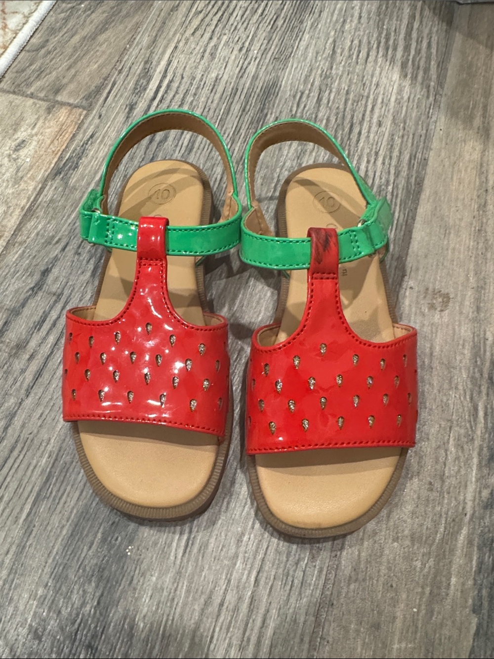 Cat & Jack strawberry open toe toddler girls sandal